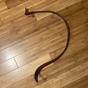 Perry Ellis Full Grain Cowhide Limed On Bonded Leather Brown Belt Size 34 NWT